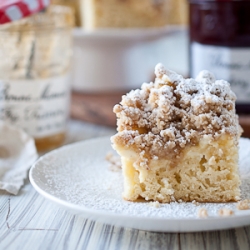 Cream Cheese & Jam Crumb Cake