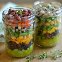 Layered 7-Bean Salad in a Jar