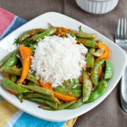 Grilled Asian Snap Peas and Peppers