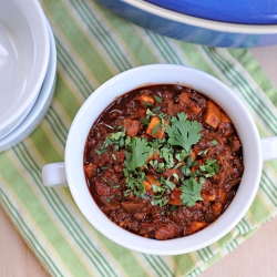 Vegan Soyrizo & Sweet Potato Chili