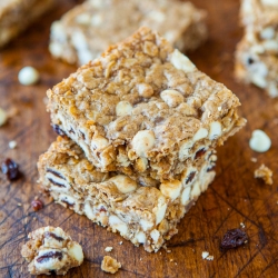 Oatmeal Raisinet White Choc Bars