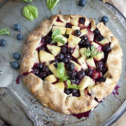 Pineapple-Blueberry-Basil Galette