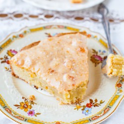 French Almond Cookie Cake w/ Glaze