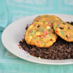 Cake Batter Cookies with Sprinkles