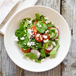 Cherry Tomatoes and Goat Cheese