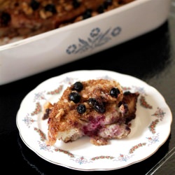 Vegan Blueberry French Toast Bake