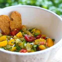 Four-Tomato Salsa with Fresh Mango