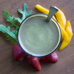 Strawberry Mango Arugula Smoothie