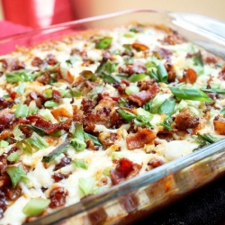 Hot 7 Layer Bean Dip