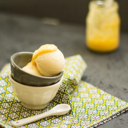 Meyer Lemon Curd Ice Cream