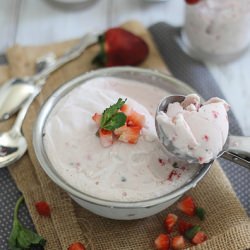 Strawberry Mint Ice Cream