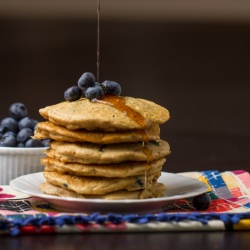 Whole Wheat Blueberry Pancakes