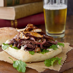 Steak, Mushroom and Talera Sandwich