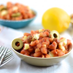 Tomato, Lemon and Green Olive Pasta