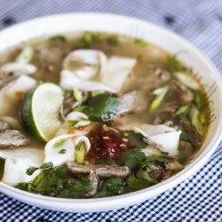 Oxtail Soup and Scratch Rice Noodle