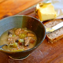 Miso Soup with Leek and Farro