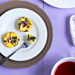 Spinach, Bacon & Parmesan Quiches