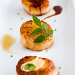 Seared Scallops in 3 ways