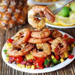 Southwestern Shrimp with Salsa