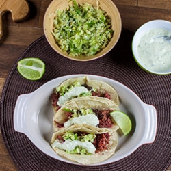 Corned Beef Tacos w/ Jalapeno Slaw