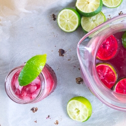 Blackberry and Basil Margaritas