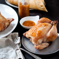 Beer Brined Roasted Cornish Game Hen