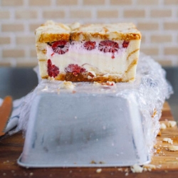 Raspberry Vanilla Ice-Cream Cake