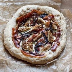 Fig, Prosciutto, Mascarpone Pizza