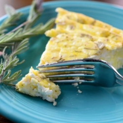 Rosemary Lavender Goat Cheese Quiche