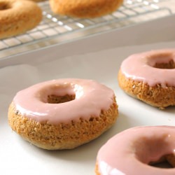 Rhubarb Vanila Bean Donuts