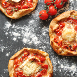 Cherry Tomato Goats Cheese Galettes