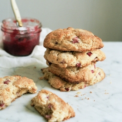 Rhubarb and Rye Scones