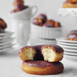 Bourbon Blueberry Basil Doughnuts