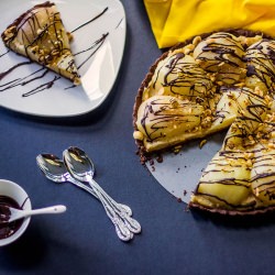 Pear Hazelnut Chocolate Tart