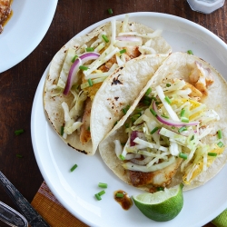 Ancho-Garlic Fish Tacos