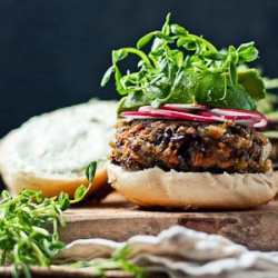 Rice & Mushroom Veggie Burgers