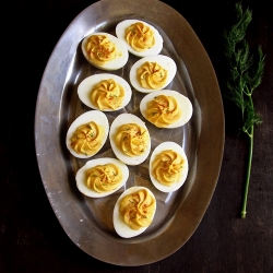 Salsa Con Queso Deviled Eggs