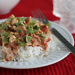 Spicy Slow Cooker Peanut Chicken