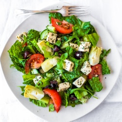 Santorini Summer Salad w/ Tofu Feta