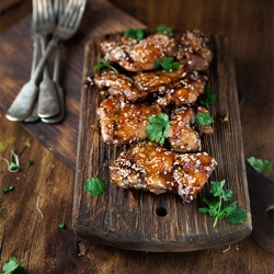 Sticky Asian-Style Chicken Thighs