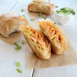 Buffalo Chicken Phyllo Rolls