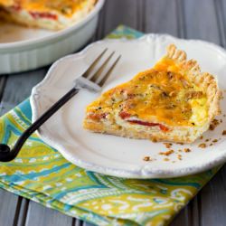 Tomato and Basil Quiche