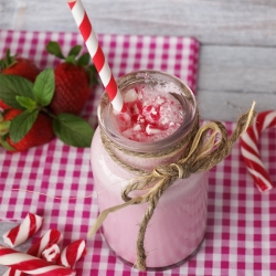 Candy Cane Strawberry Shake