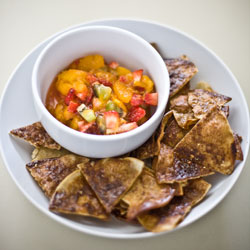 Fruit Salsa & Baked Cinnamon Chips