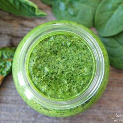 Nut-Free Spinach Basil Pesto