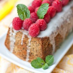 Poppy Seed Cake w/ Lemon Glaze