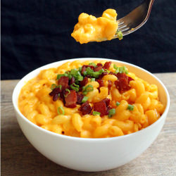 Sweet Potato & Bacon Mac and Cheese