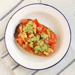 Broad Beans Pesto Bruschetta