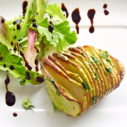 Wild Garlic Hasselback Potato