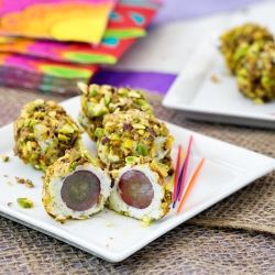 Blue Cheese Grapes with Pistachios